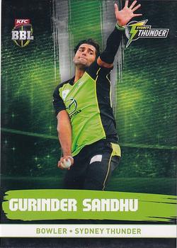 2016-17 Tap 'N' Play CA/BBL Cricket #195 Gurinder Sandhu Front