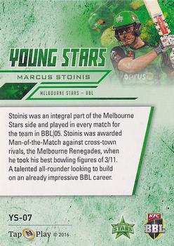 2016-17 Tap 'N' Play CA/BBL Cricket - Young Stars #YS-07 Marcus Stoinis Back