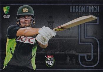 2016-17 Tap 'N' Play CA/BBL Cricket - Jersey Numbers Silver #JNS-06 Aaron Finch Front