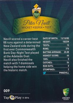 2016-17 Tap 'N' Play CA/BBL Cricket - Gold #009 Peter Nevill Back