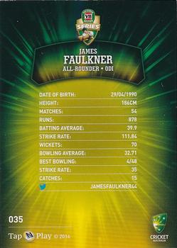 2016-17 Tap 'N' Play CA/BBL Cricket - Gold #035 James Faulkner Back