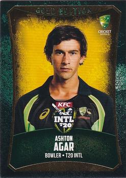 2016-17 Tap 'N' Play CA/BBL Cricket - Gold #049 Ashton Agar Front