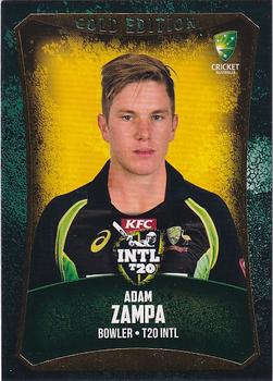 2016-17 Tap 'N' Play CA/BBL Cricket - Gold #064 Adam Zampa Front