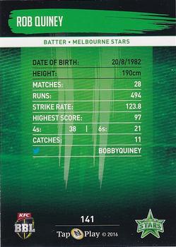 2016-17 Tap 'N' Play CA/BBL Cricket - Gold #141 Rob Quiney Back
