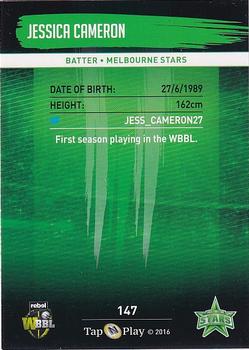2016-17 Tap 'N' Play CA/BBL Cricket - Gold #147 Jessica Cameron Back