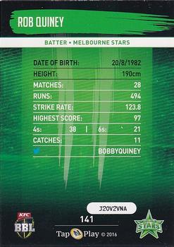 2016-17 Tap 'N' Play CA/BBL Cricket - Silver #141 Rob Quiney Back