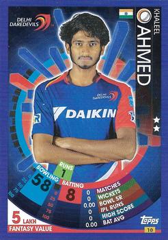 2017-18 Topps Cricket Attax IPL #10 Khaleel Ahmed Front