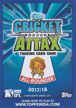 2017-18 Topps Cricket Attax IPL #21 Dwayne Smith Back