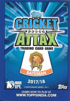 2017-18 Topps Cricket Attax IPL #149 Brendon McCullum / Dinesh Karthik Back
