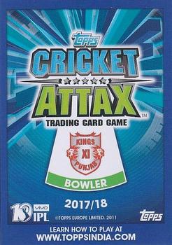 2017-18 Topps Cricket Attax IPL - Auction Stars #AS12 Varun Aaron Back
