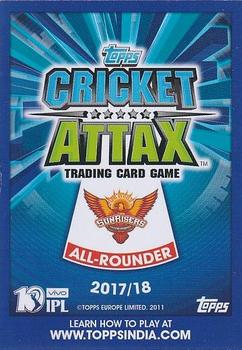 2017-18 Topps Cricket Attax IPL - Auction Stars #AS24 Pravin Tambe Back