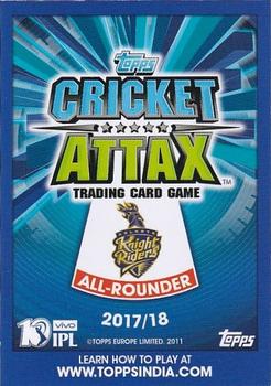 2017-18 Topps Cricket Attax IPL - Limited Edition #LE2 Andre Russell Back