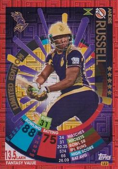 2017-18 Topps Cricket Attax IPL - Limited Edition #LE2 Andre Russell Front