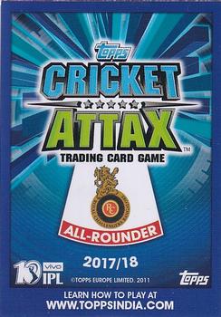 2017-18 Topps Cricket Attax IPL - Limited Edition #LE5 Shane Watson Back