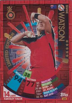 2017-18 Topps Cricket Attax IPL - Limited Edition #LE5 Shane Watson Front