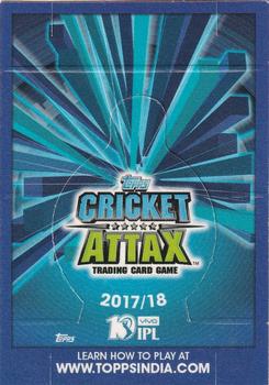 2017-18 Topps Cricket Attax IPL - Pop-Up Cards #S11 Faf Du Plessis Back