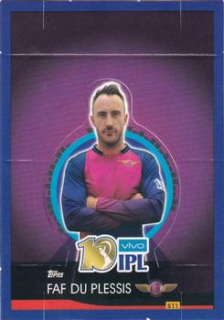 2017-18 Topps Cricket Attax IPL - Pop-Up Cards #S11 Faf Du Plessis Front