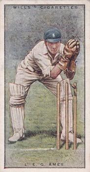 1928 Wills's Cricketers 2nd Series #1 Les Ames Front