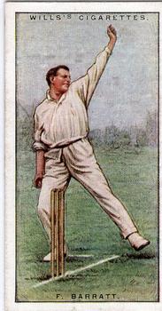 1928 Wills's Cricketers 2nd Series #5 Fred Barratt Front