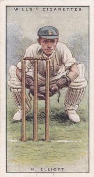1928 Wills's Cricketers 2nd Series #16 Harry Elliot Front