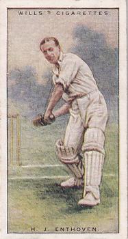 1928 Wills's Cricketers 2nd Series #17 Henry Enthoven Front