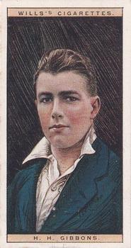 1928 Wills's Cricketers 2nd Series #18 Harold Gibbons Front