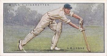 1928 Wills's Cricketers 2nd Series #25 Geoffrey Legge Front