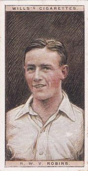 1928 Wills's Cricketers 2nd Series #37 Walter Robins Front