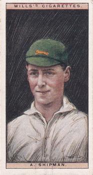 1928 Wills's Cricketers 2nd Series #41 Alan Shipman Front