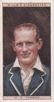 1928 Wills's Cricketers 2nd Series #46 Albert Thomas Front
