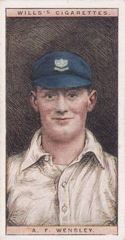 1928 Wills's Cricketers 2nd Series #48 Albert Wensley Front
