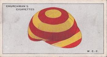 1928 Churchman's Famous Cricket Colours #1 M.C.C. Front