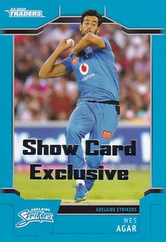 2020-21 TLA Cricket Traders - Show Card Exclusive #058 Wes Agar Front
