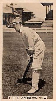 1928-29 Wills's Cricket Season #NNO Thomas Andrews Front