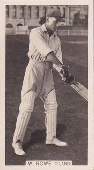 1928-29 Wills's Cricket Season #NNO William Rowe Front
