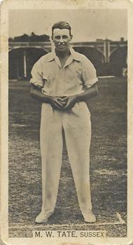 1928-29 Wills's Cricket Season #NNO Maurice Tate Front