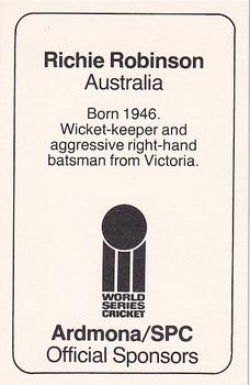 1978-79 Ardmona World Series Cricket #NNO Richie Robinson Back