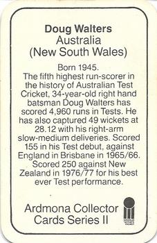 1979-80 Ardmona International Cricket #NNO Doug Walters Back