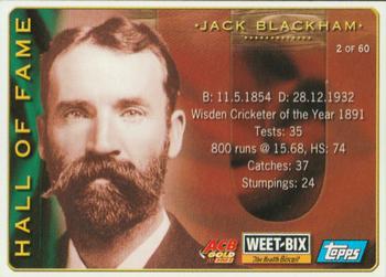 2001-02 Topps ACB Gold Weet-Bix Cricketers #2 / 55 Jack Blackham / Wade Seccombe Front