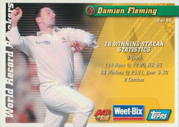 2001-02 Topps ACB Gold Weet-Bix Cricketers #9 / 24 Damien Fleming / Merv Hughes Front