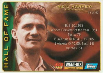 2001-02 Topps ACB Gold Weet-Bix Cricketers #11 / 57 Neil Harvey / Ricky Ponting Front