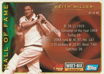 2001-02 Topps ACB Gold Weet-Bix Cricketers #21 / 46 Keith Miller / Shane Lee Front