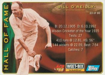 2001-02 Topps ACB Gold Weet-Bix Cricketers #23 / 59 Bill O'Reilly / Shane Warne Front