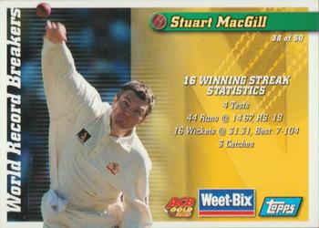 2001-02 Topps ACB Gold Weet-Bix Cricketers #33 / 38 Ashley Mallett / Stuart MacGill Back
