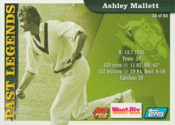 2001-02 Topps ACB Gold Weet-Bix Cricketers #33 / 38 Ashley Mallett / Stuart MacGill Front