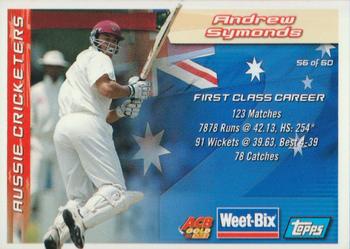 2001-02 Topps ACB Gold Weet-Bix Cricketers #53 / 56 Doug Walters / Andrew Symonds Back