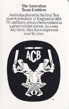 1982-83 Australian Dairy #NNO ACB Logo Back