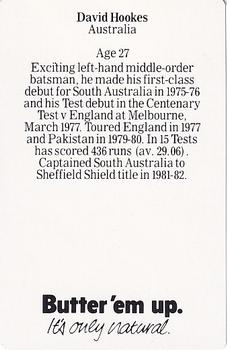 1982-83 Australian Dairy #NNO David Hookes Back