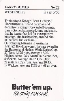 1983-84 Australian Dairy Butter'Em Up #23 Larry Gomes Back