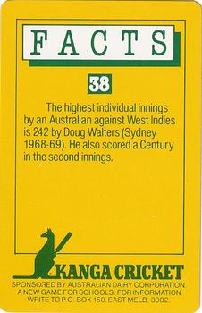1985 Australian Dairy Kanga #FACTS-38 Joel Garner Back
